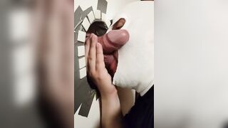 Glory Hole Amateur Takes on a Big Cock