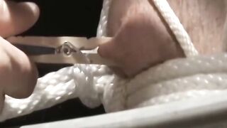 Sexy handsome Chet Walker cries for mercy as his nipples are sore from nipple play