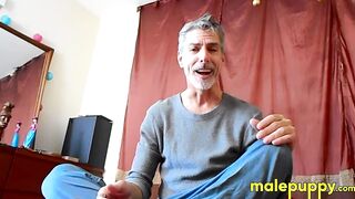 Richard Lennox got a ball wedgie from his son after being scolded for bullying