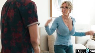 Mature stepmom cant resist stepsons dick