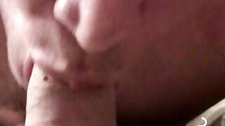 Intimate throatfucking experience on our sofa after smoking