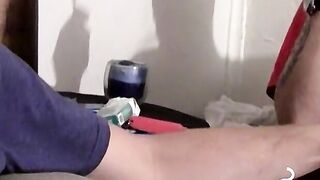 Intimate throatfucking experience on our sofa after smoking