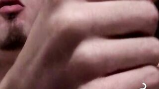 Intimate throatfucking experience on our sofa after smoking