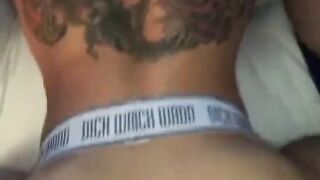 Muscular Hunk Spit-Roasted by Big Cocks Bareback