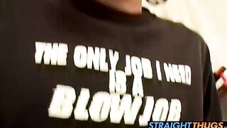 Horny Bam likes to stroke his dick solo on couch