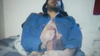 Huge Dick Latin Guy's Hot Cum Load