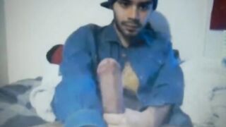 Huge Dick Latin Guy's Hot Cum Load