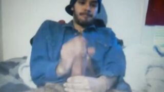 Huge Dick Latin Guy's Hot Cum Load