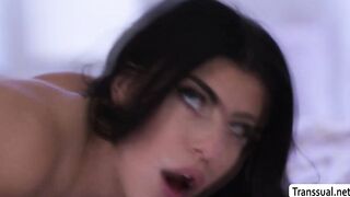 Big tits stepdaughter suck and ride stepmoms shedick
