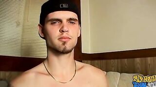 Hot straight stud Nolan showing his huge monster cock
