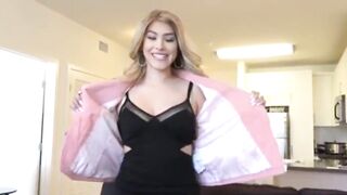 Curvy real estate agent fucks her client inside condo