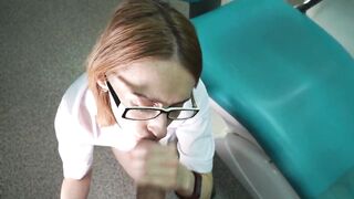 Screwed doctor inside the dental office, she blown cock and