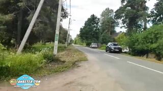 Zeigte den Passanten Brueste und gab ihm Head