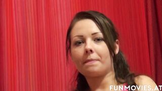 Euro Bombshell Sissiemaus gets pounded by 2 mature dudes