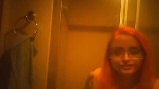 Red Head babe films her own sex experience