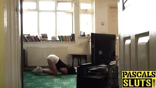 Horny Rina Ellis throatfucked and pounded by daddy Pascal