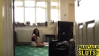 Horny Rina Ellis throatfucked and pounded by daddy Pascal