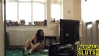 Horny Rina Ellis throatfucked and pounded by daddy Pascal