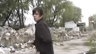 Homeless twink sucked dick and gets ass fucked for money