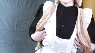 Nekopara Cosplayer Rides Dildo and Squirts - Amateur Solo