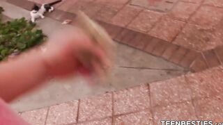 TeenBesties.com - Three tourist sluts seduce a random local dude to fuck them