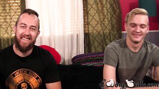 Hunk hottie John Powers oiled and sensually jacked off by Oliver Tucker