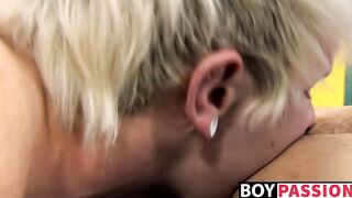 Young gays analfuck hardcore after long sloppy oral foreplay