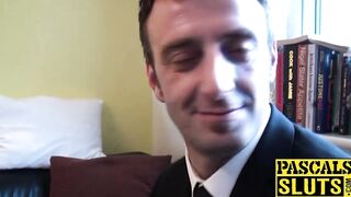 Delectable MILF fucks maledom after giving him blowjob