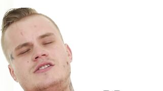 Bisexual threesome with two tattooed studs and a hot blonde
