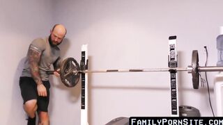 Studly stepdad pounding twinks tight ass after exercise