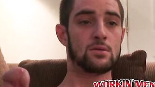 Beautiful amateur Ricky teases and jerks off his cock solo