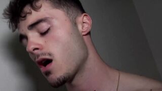 Asian Alon Kemey gets on his knees and works on Hugo Dupres big French dick