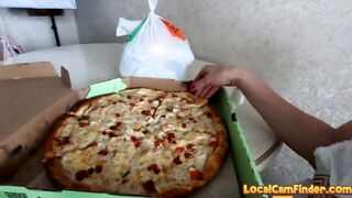 Naked Russian Blonde Surprises Delivery Guys
