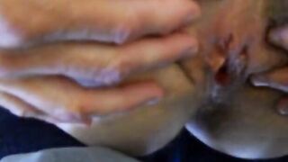 Hairy Mature Girl Close-up Cumshot