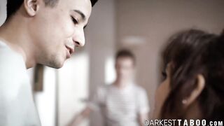 DarkestTaboo.com - Syren DeMer takes on her stepson and his friend in a wild encounte