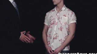 DisposedBoys.com - Twink Jack Waters shoots load while getting fucked with a curved d
