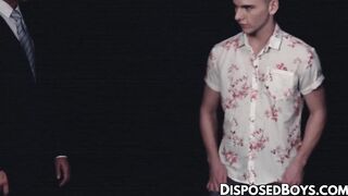 DisposedBoys.com - Twink Jack Waters shoots load while getting fucked with a curved d