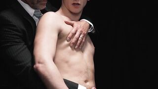 DisposedBoys.com - Twink Jack Waters shoots load while getting fucked with a curved d