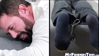 Bearded Joey was tied faced down and  screamed in tickling banned search by a master