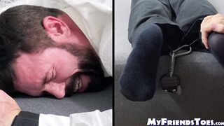 Bearded Joey was tied faced down and  screamed in tickling banned search by a master