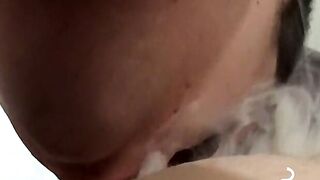 Seductive TwinkÂ Sensational DeepthroatÂ in a Cloud of Smoke