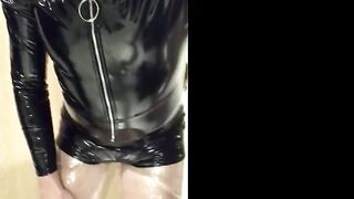 Black PVC, Nylons & Plastic Wrap - Gay BDSM Fun