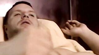 Mature black gay sucks young balls and eats warm cum