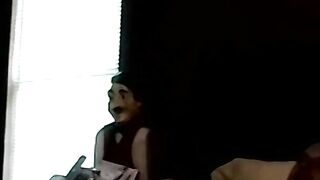 Mature black gay sucks young balls and eats warm cum