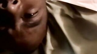 Mature black gay sucks young balls and eats warm cum