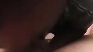 Gay amateurs masturbate to porn while a black guy blows them