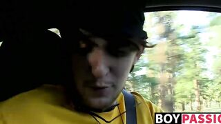 Jason and Tanner have a blowjob and anal play camping trip