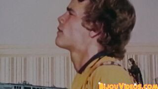 Curly hottie Kip Noll chokes his massive dick through savage cock stroking