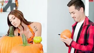 Whitney Oc is decorating a pumpkin when her stepson Juan Loco tries to tell her he's leaving to hang out