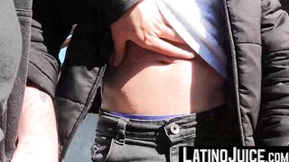 LatinoJuice.com - Latino babe Dimitri Star gobbles Leo Blue massive cock
